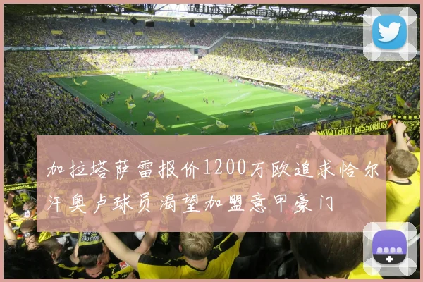 加拉塔萨雷报价1200万欧追求恰尔汗奥卢球员渴望加盟意甲豪门